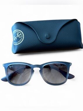 Ray-Ban Grey Translucent Frame Sunglasses with Black Case
